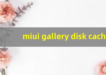 miui gallery disk cache